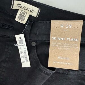Madewell Black Skinny Flare Pants